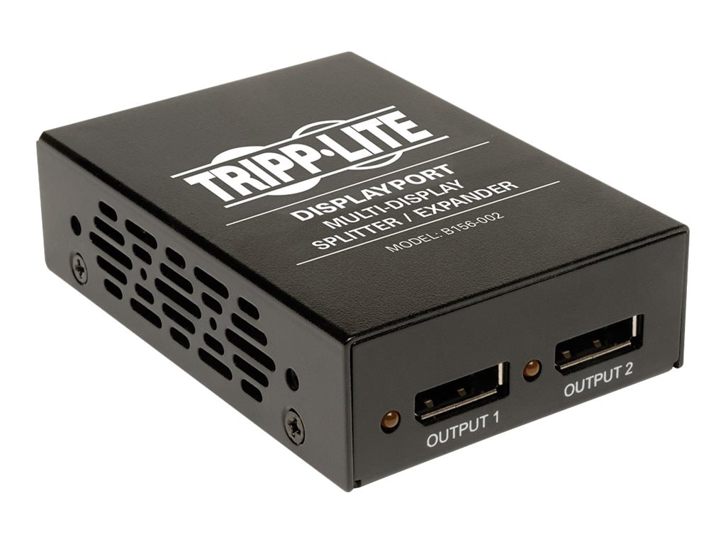 Tripp Lite 2-Port Displayport Multi Display Splitter Expander Booster TAA -