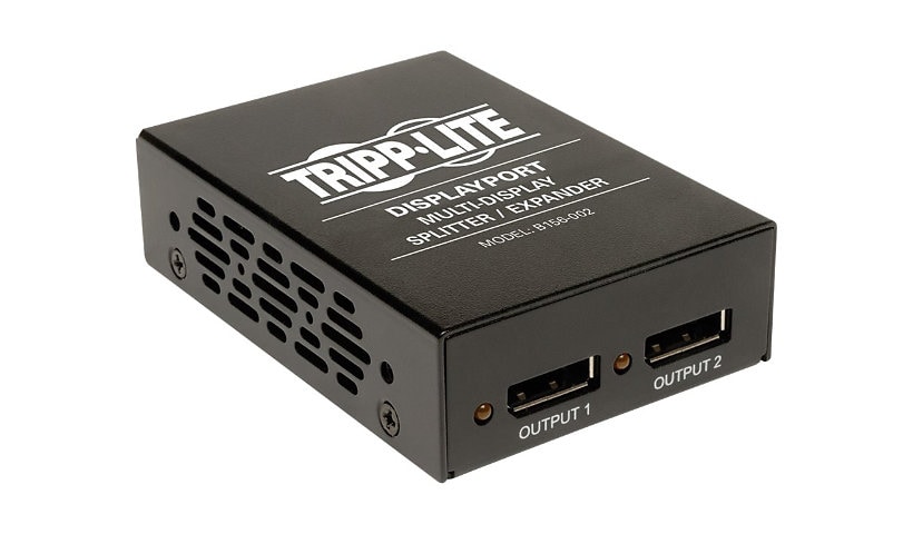 Tripp Lite 2-Port Displayport Multi Display Splitter Expander Booster TAA - video/audio splitter - 2 ports -
