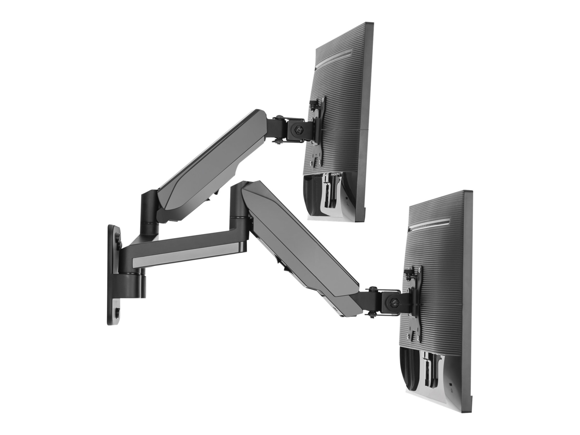 Thumbnail 2 of 5 for SIIG High Premium Aluminum Gas Spring Wall Mount Dual Monitor 17" to 32" bracket - full-motion adjustable arm - for 2