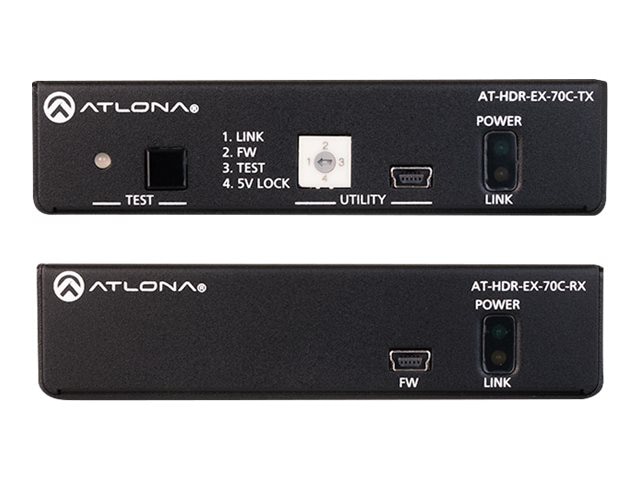 Atlona AT-HDR-EX-70C-KIT (Transmitter & Receiver Units) - video/audio/infrared/serial extender - RS-232, HDMI, HDBaseT