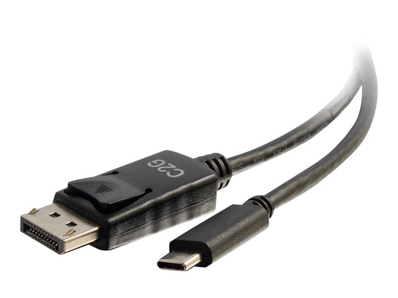 C2G 6ft USB C to DisplayPort Cable - USB C to DP Adapter Cable - USB C 3.1 - 4K 30Hz - Black - M/M