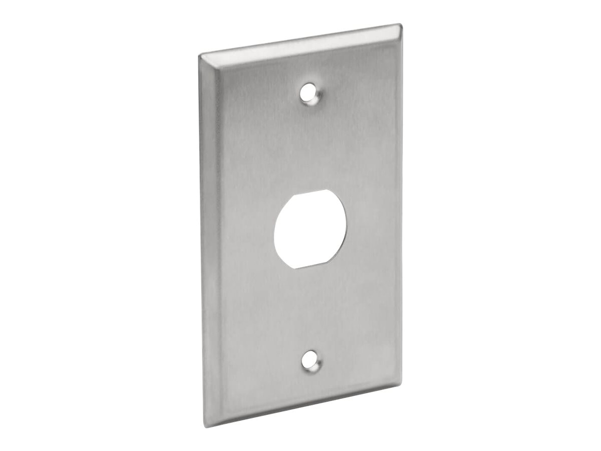 Eaton Tripp Lite Series RJ45 Bulkhead Wall Plate 1 Cutout Industrial Metal Single Gang TAA - faceplate - TAA Compliant