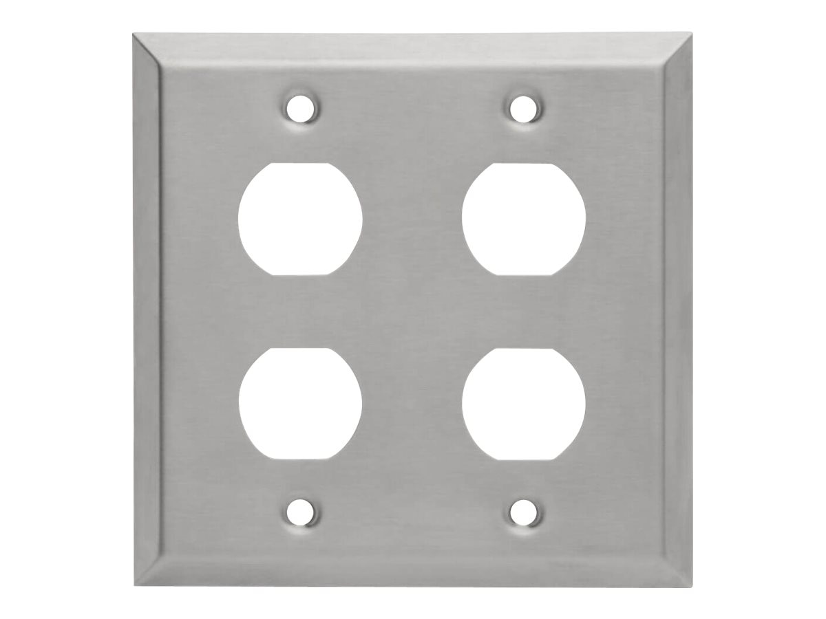 Eaton Tripp Lite Series RJ45 Bulkhead Wall Plate 4 Cutouts Industrial Metal Single Gang - faceplate - TAA Compliant