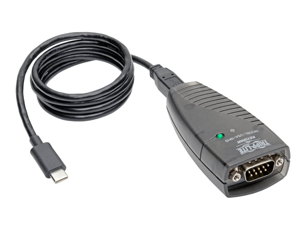 Tripp Lite USB-C to Serial Adapter (DB9) - Keyspan, High-Speed (M/M), Detachable Cable, TAA - serial adapter - USB -