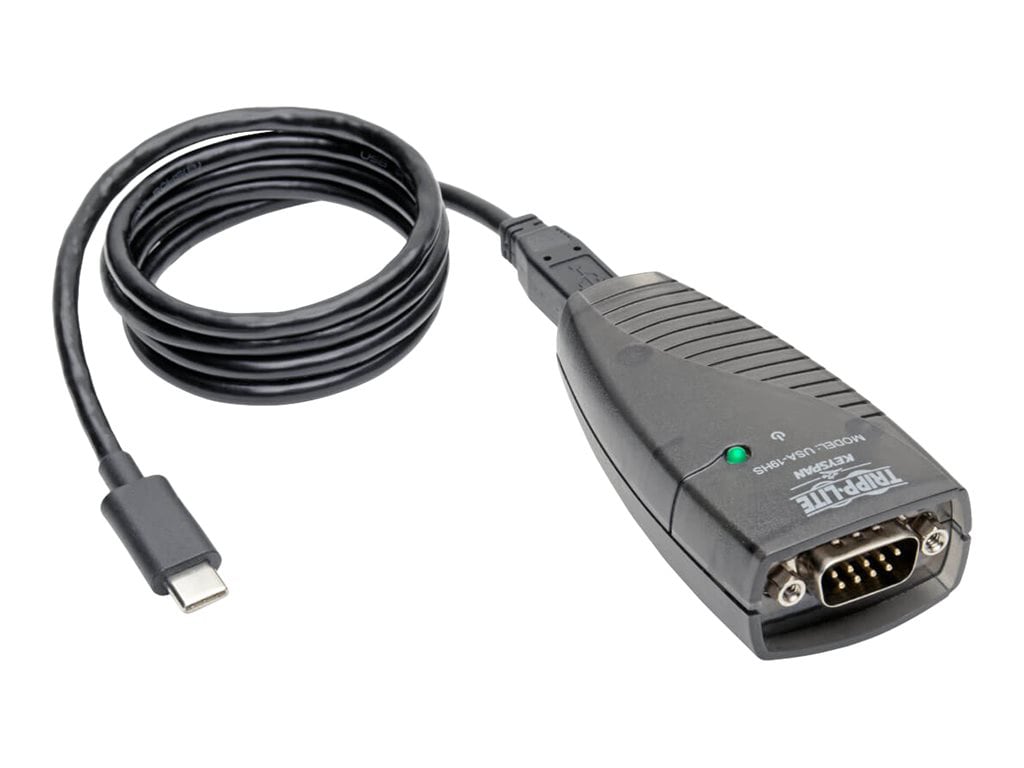 Eaton Tripp Lite Series USB-C to Serial Adapter (DB9) - Keyspan, High-Speed (M/M), Detachable Cable, TAA - serial