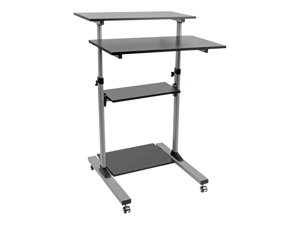 Eaton Tripp Lite Series Rolling Desk TV/Monitor Cart - Height Adjustable - standing desk - rectangular - black