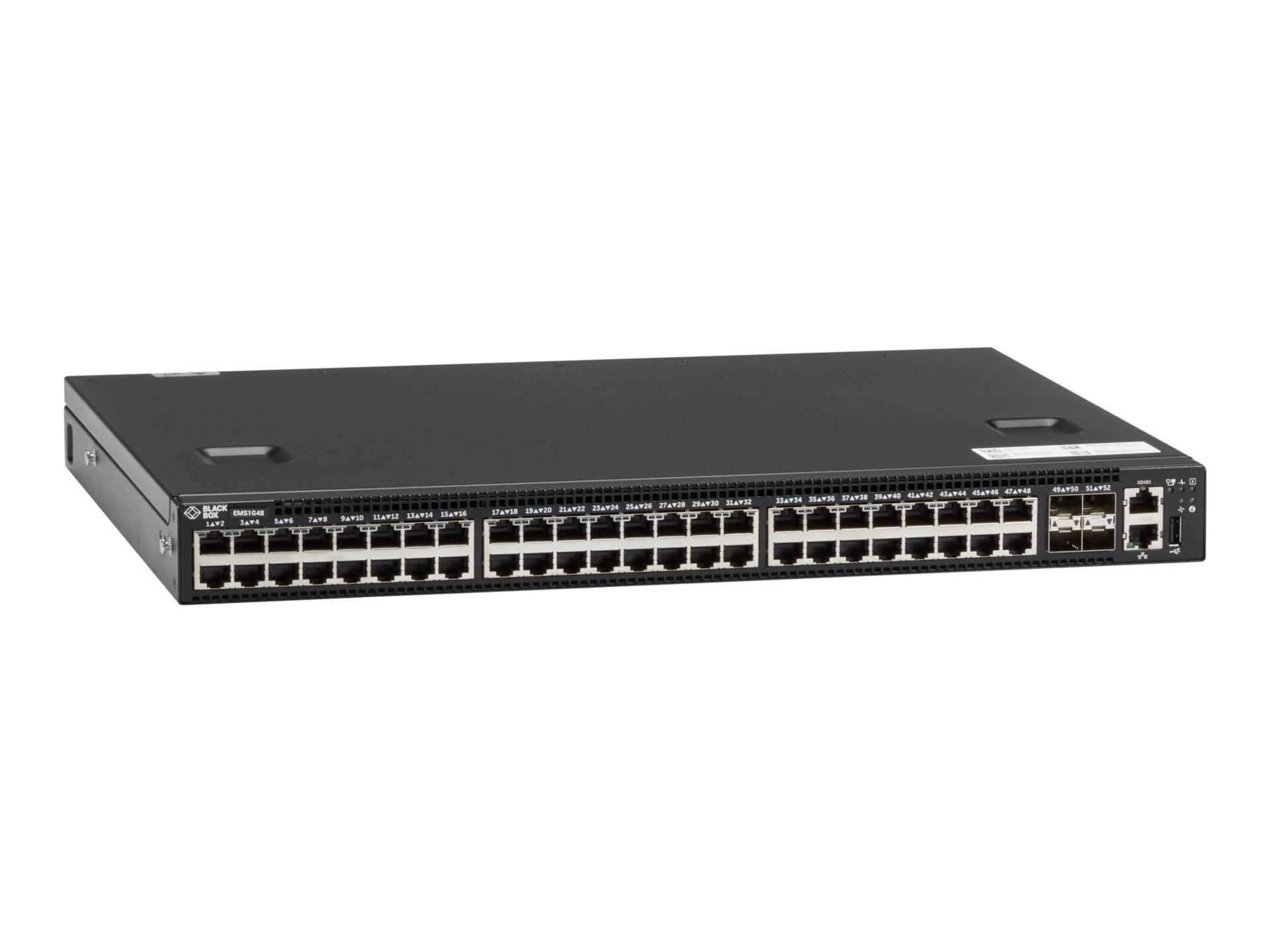 Black Box Emerald Ethernet Network Switch - switch - 48 ports - rack-mountable