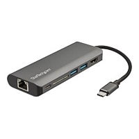 StarTech.com USB-C Multiport Adapter - USB-C to 4K HDMI - PD 3.0/Hub/GbE/SD