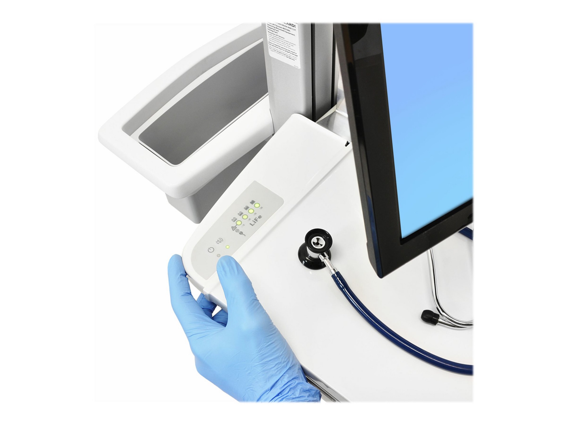 Thumbnail 5 of 6 for Ergotron StyleView Cart with LCD Pivot, LiFe Powered cart - open architecture - for LCD display / keyboard / mouse / CPU