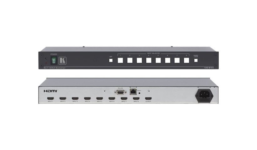 Kramer VS-81H - video/audio switch - 8 ports - managed - rack-mountable