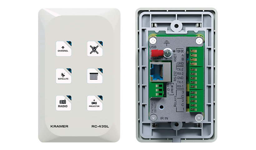 Kramer RC-43SL button panel - black, white