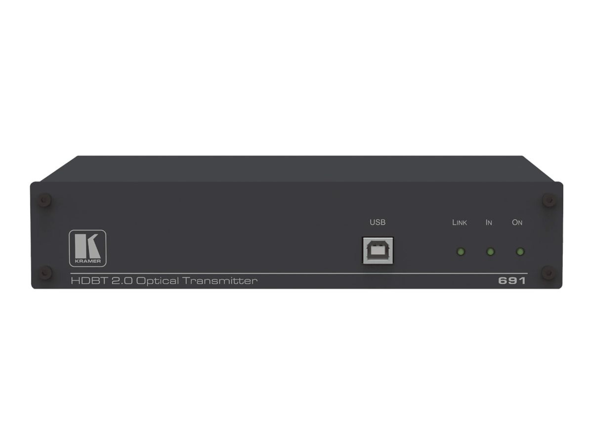 Kramer 691 4K60 4:2:0 HDMI MM/SM Fiber Optic Transmitter with USB, Ethernet