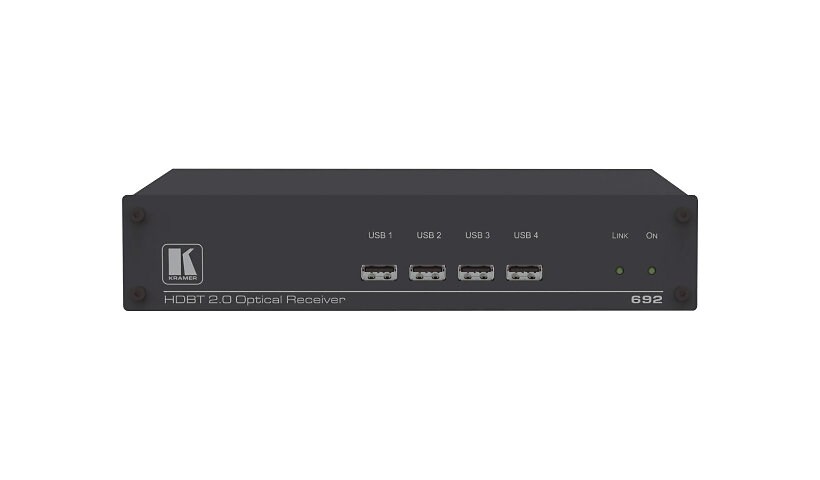 Kramer 692 4K60 4:2:0 HDMI MM/SM Fiber Optic Receiver with USB, Ethernet, R