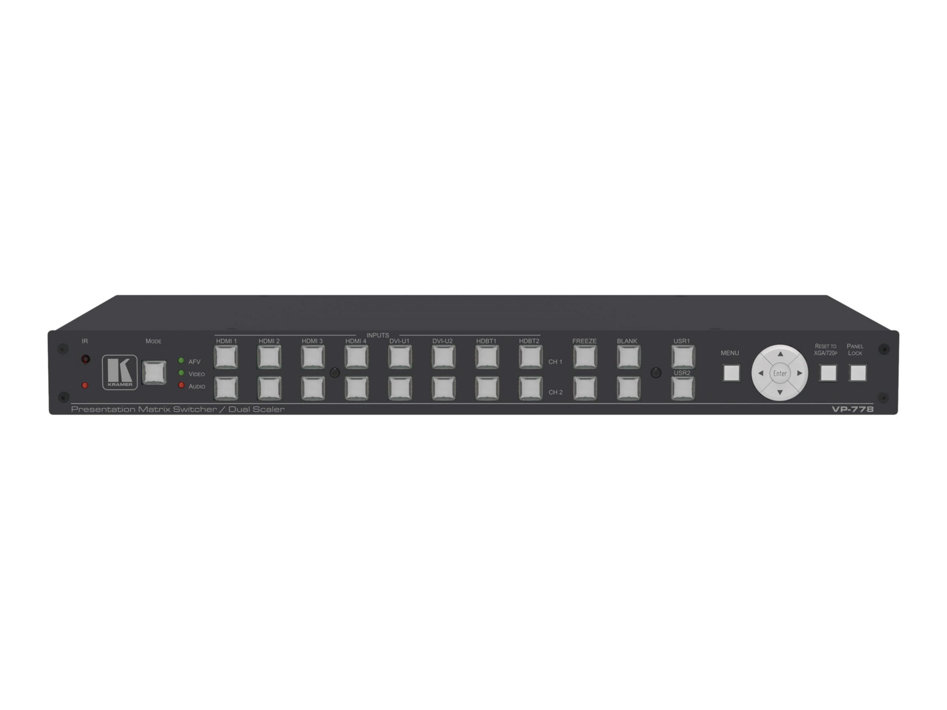 Kramer ProScale VP-778 video scaler / switcher / audio ambedder/disembedder / audio power amplifier