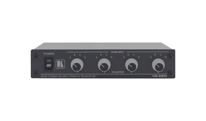 Kramer VS-6EIII 4x4 Composite Video & Stereo Audio Matrix Switcher (265MHz)