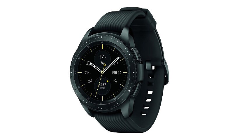 Samsung Galaxy Watch - midnight black - smart watch with band - 4 GB - unlo