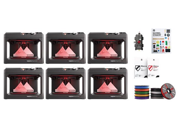 MakerBot STEAM Bundle - 6 x MakerBot Replicator+, 3 x Smart Extruder+ - 3D printer