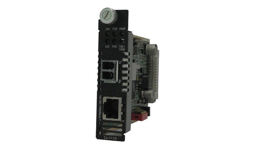 Perle C-1110-M2LC05 - fiber media converter - 10Mb LAN, 100Mb LAN, GigE