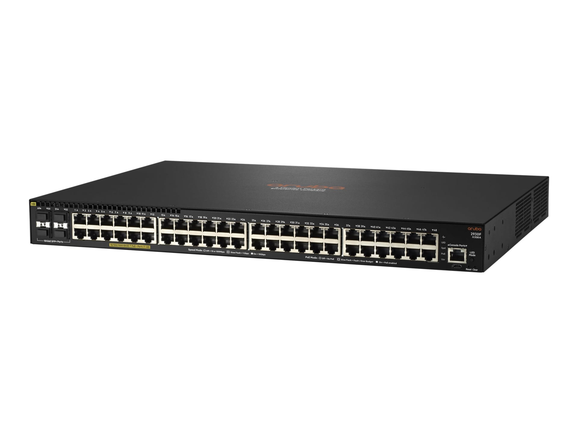 HPE Aruba 2930F 48G PoE+ 4SFP+ - switch - 48 ports - managed - rack-mountable