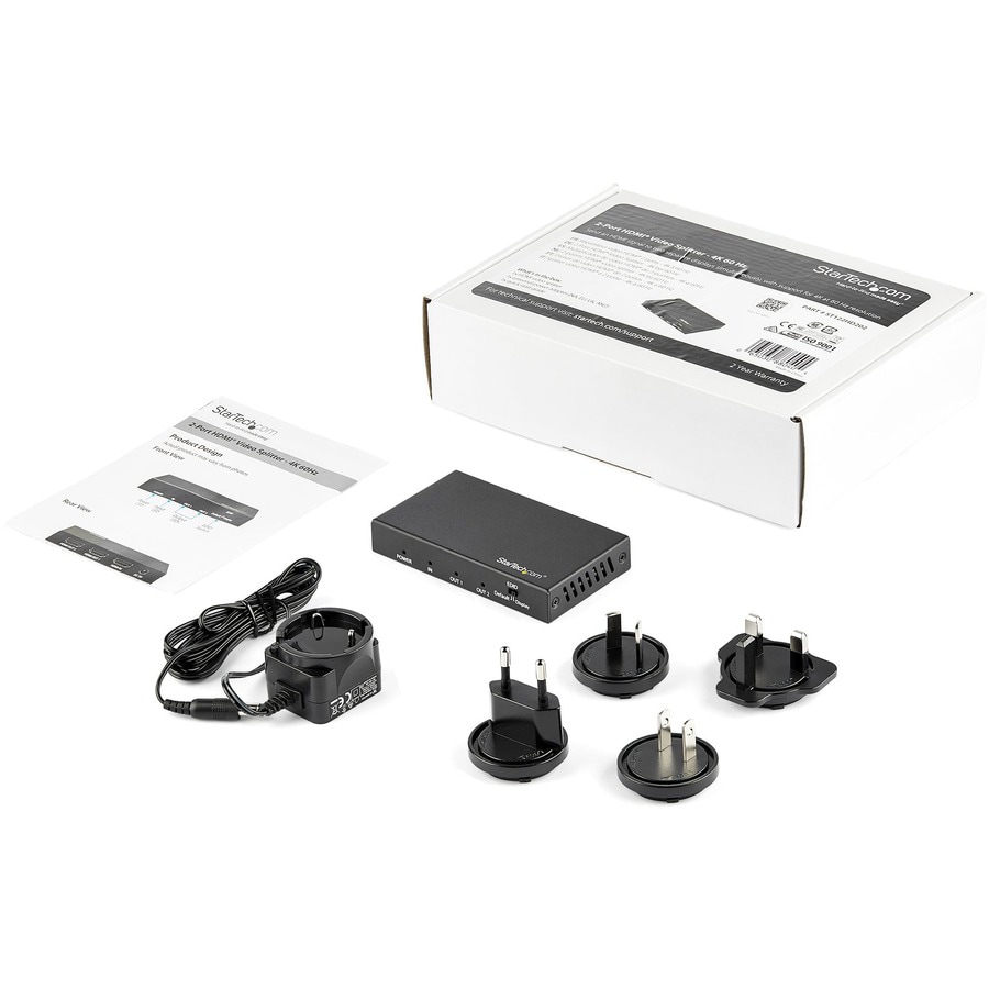 Thumbnail 6 of 6 for StarTech.com HDMI Splitter - 2-Port - 4K 60Hz - HDMI Splitter 1 In 2 Out - 2 Way HDMI Splitter - HDMI Port Splitter