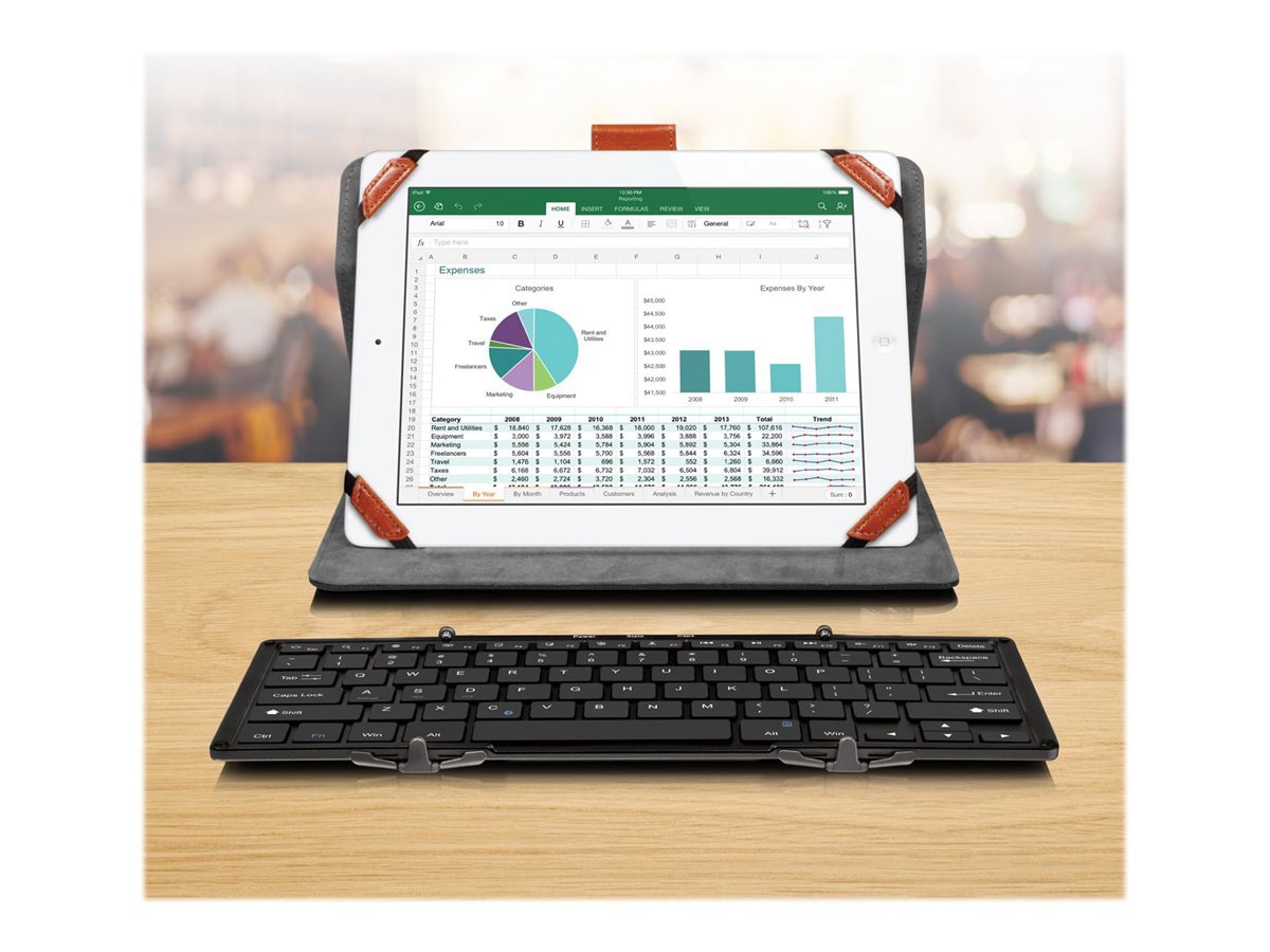 Thumbnail 5 of 5 for Aluratek Portable Ultra Slim Tri-Fold Bluetooth Keyboard - keyboard Input Device