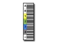 EDP LTO 2 BARCODE LABEL 6 CHARACTERS VERTICAL