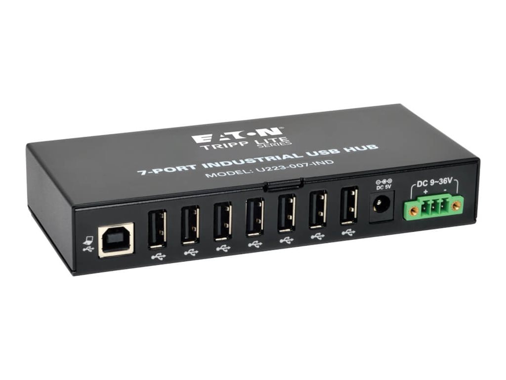 Tripp Lite Mountable Industrial Rugged 7 Port USB Hub Hi-Speed Metal ESD