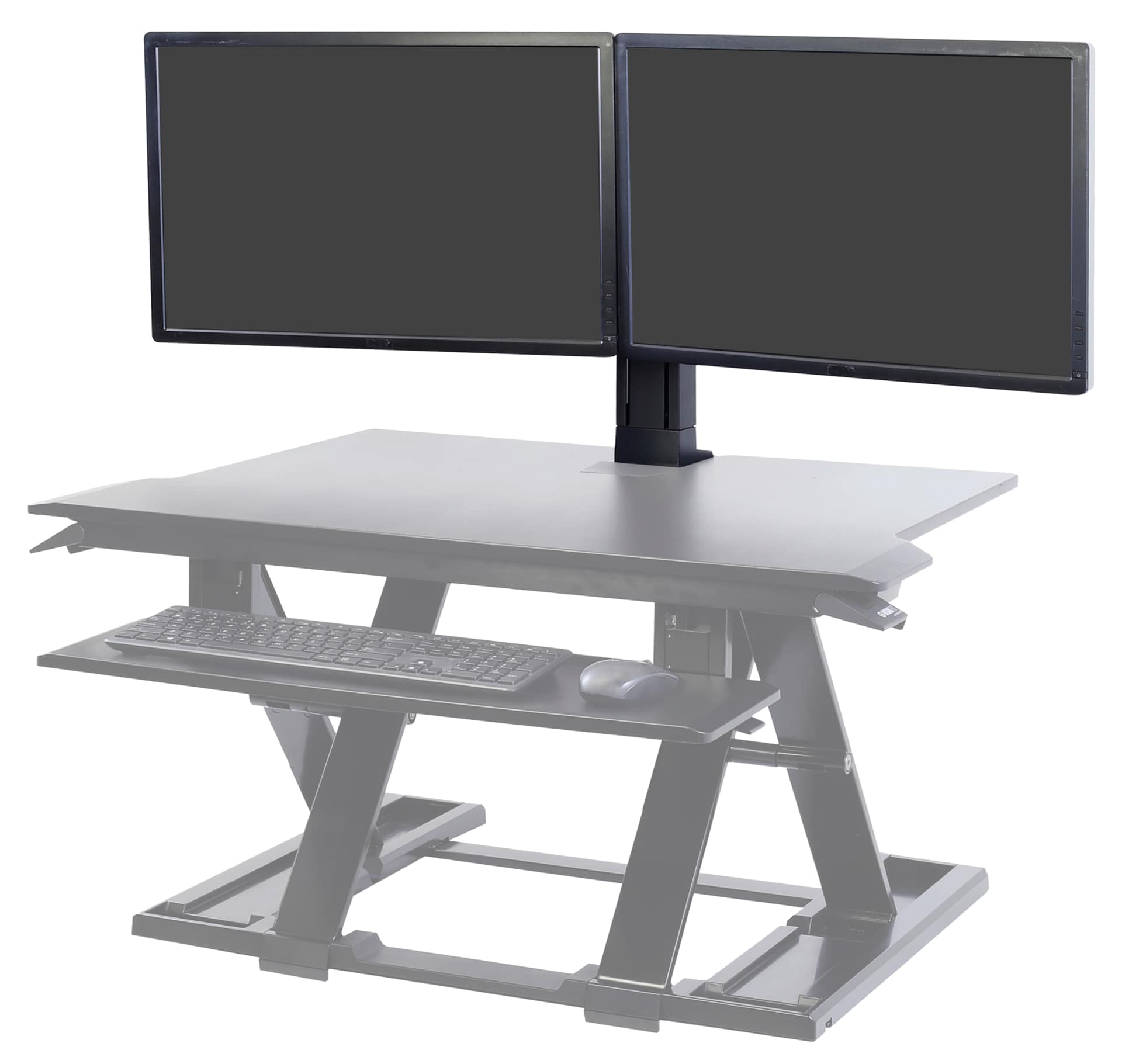 Ergotron WorkFit Universal - twin monitor kit - black