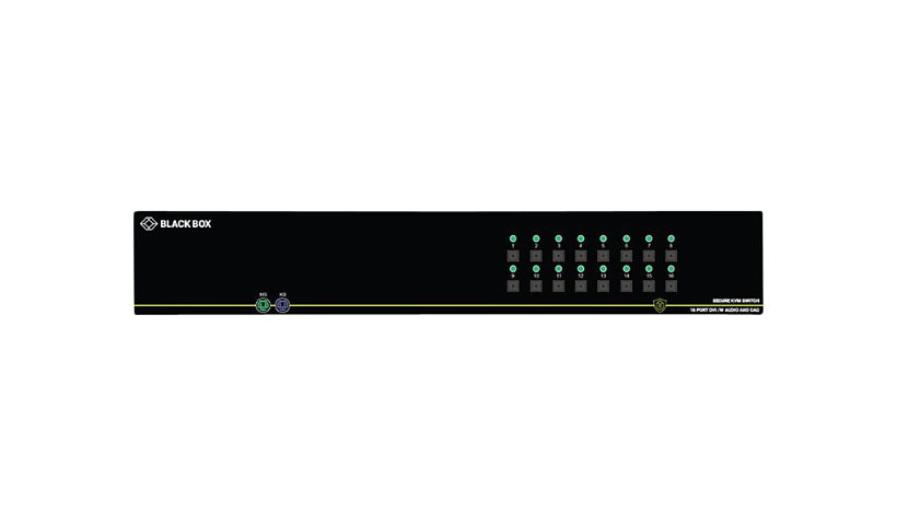 Black Box SECURE - Single-Head - KVM / audio switch - 16 ports - TAA Compliant