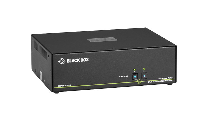 Black Box SECURE NIAP - Dual-Head - KVM / audio switch - 2 ports - TAA Compliant
