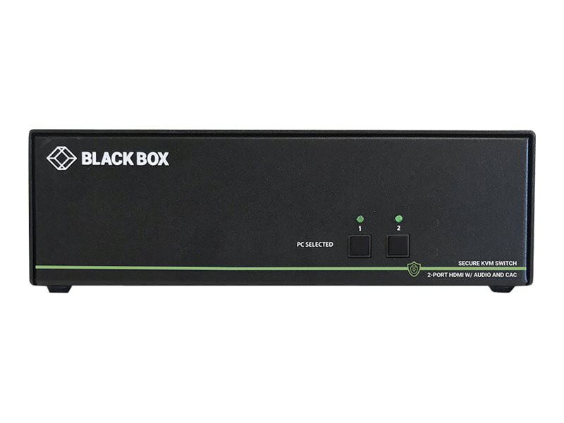 Black Box SECURE NIAP - Dual-Head - KVM / audio switch - 2 ports - TAA Comp