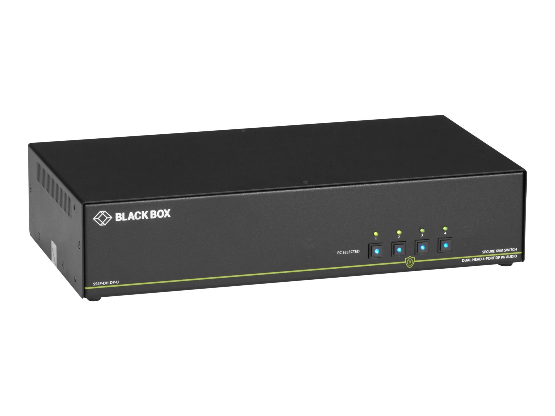 Black Box SECURE NIAP - Dual-Head - KVM / audio switch - 4 ports - TAA Compliant