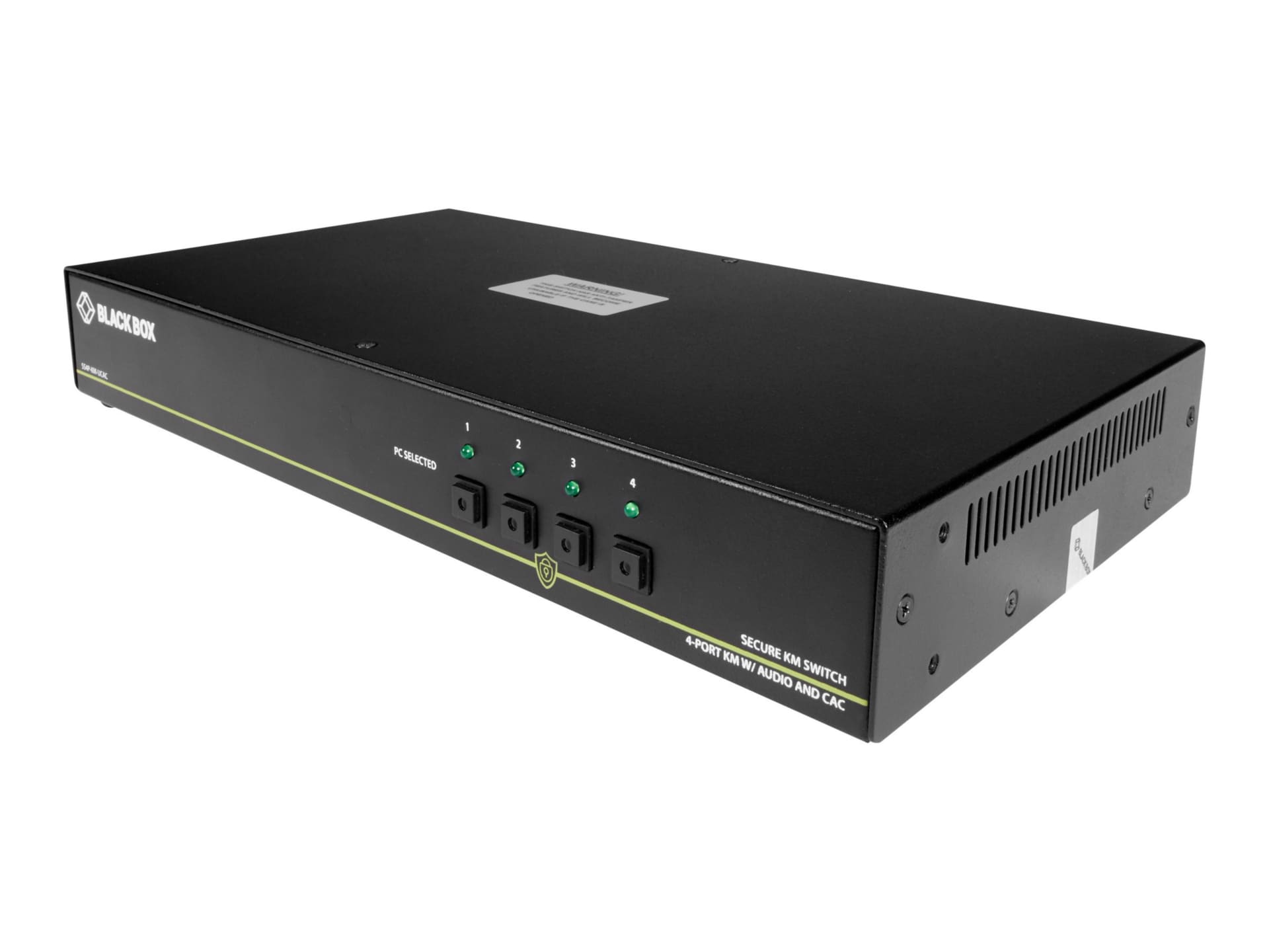 Black Box Secure KM Switch, NIAP 3.0 - 4-Port, USB, Audio, CAC
