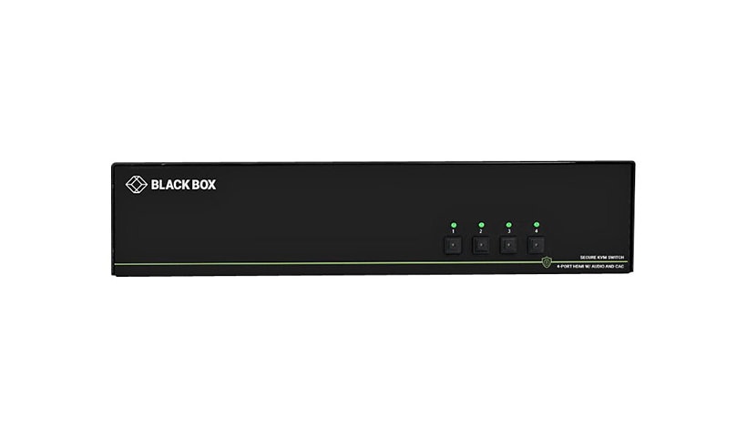 Black Box SECURE NIAP - Quad-Head - KVM / audio switch - 4 ports - TAA Compliant