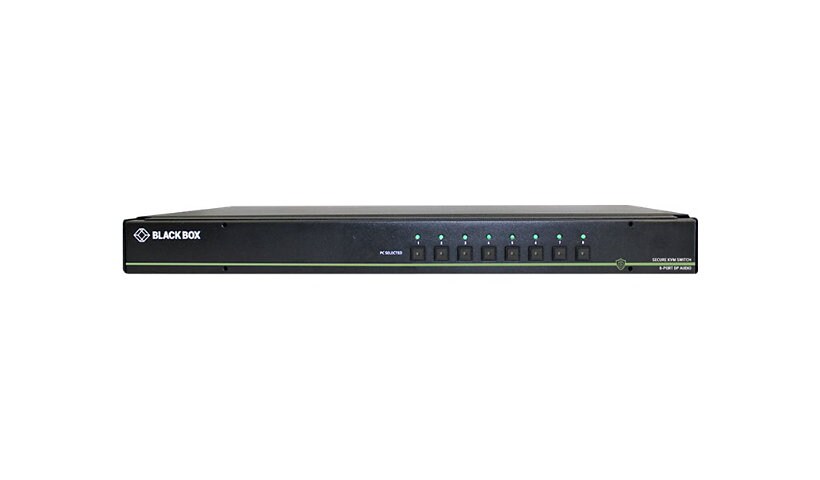 Black Box Secure KVM Switch NIAP3 8-Port Single-Monitor DP 4K30 USB Audio