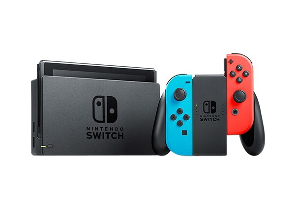 Nintendo Switch with Blue and Red Joy-Con