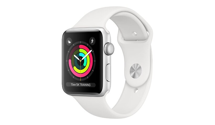 Apple Watch Series 3 38mm Smart Watch GPS - Silver Aluminum/White