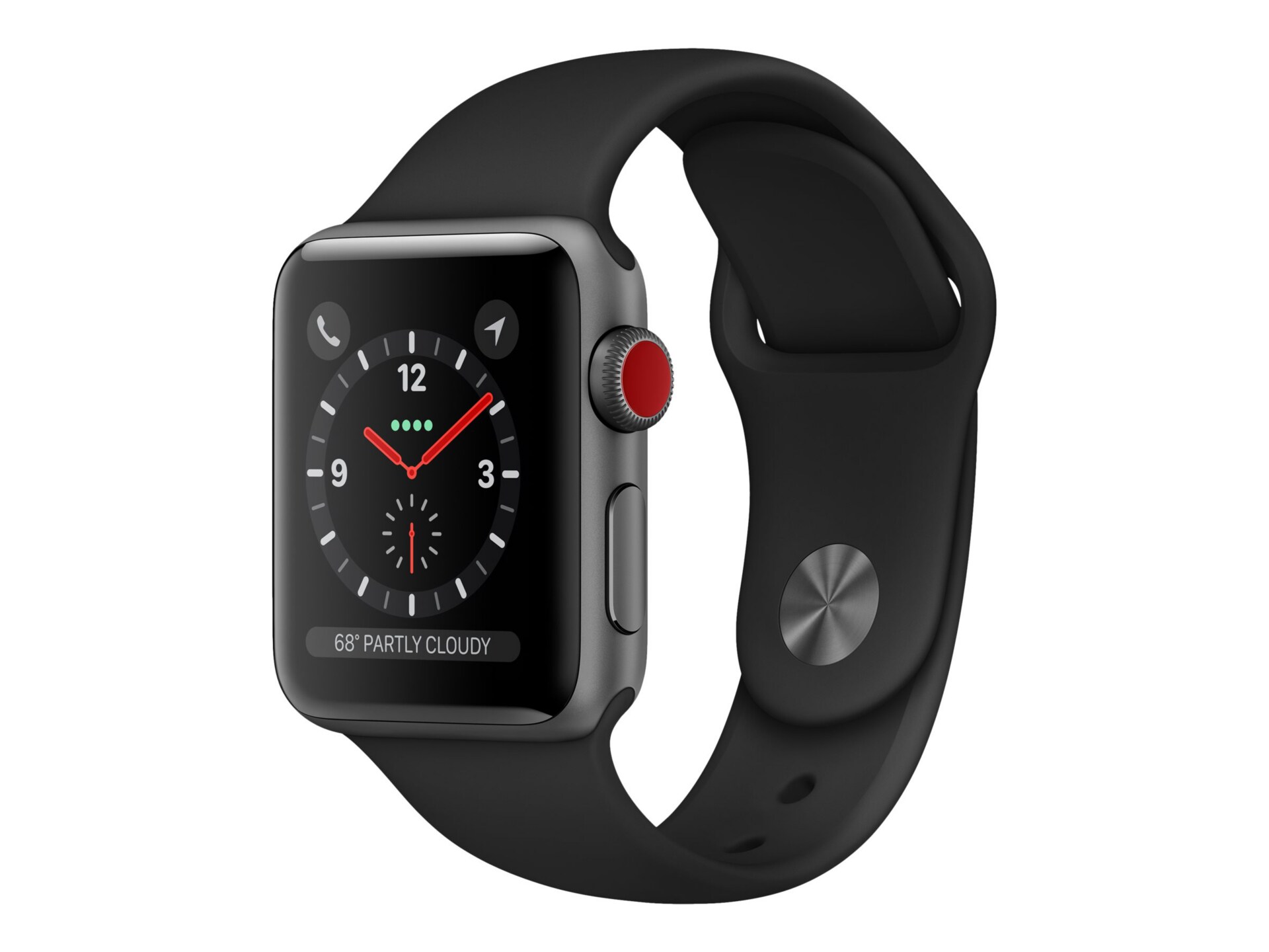 Apple Watch Series 3 38mm Smart Watch GPS & Cellular - Space Gray Aluminum