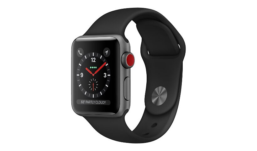 Apple Watch Series 3 38mm Smart Watch GPS & Cellular - Space Gray Aluminum