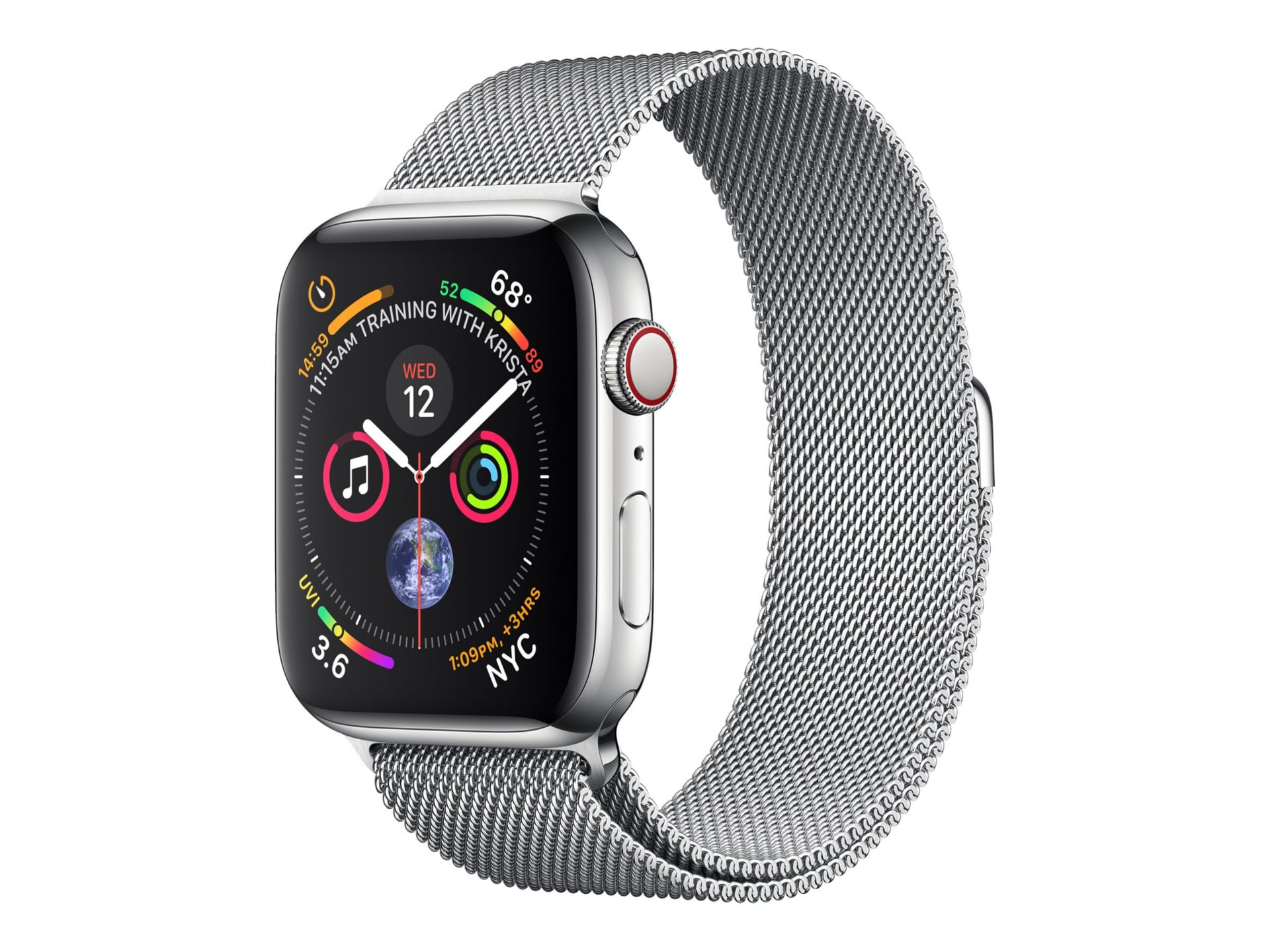 Apple Watch Series 4 (GPS + Cellular) - stainless steel - smart watch with