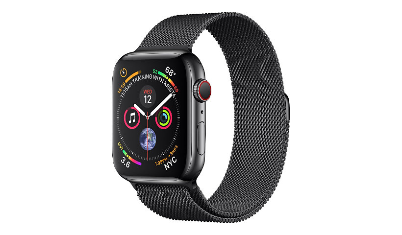 Apple Watch Series 4 (GPS + Cellular) - space black stainless steel - smart