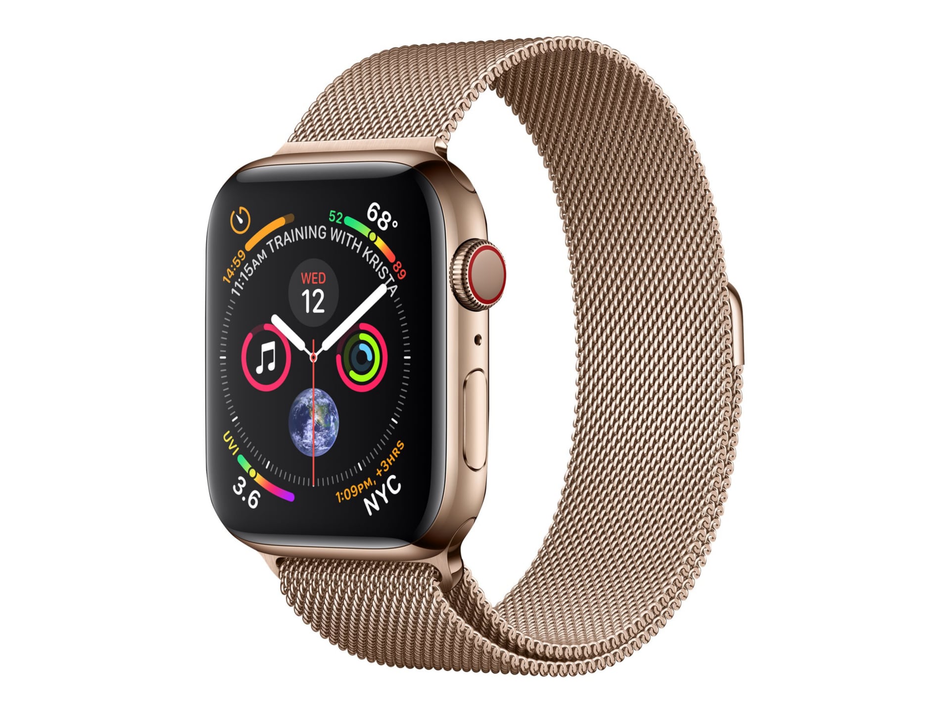 apple 4 gold stainless steel