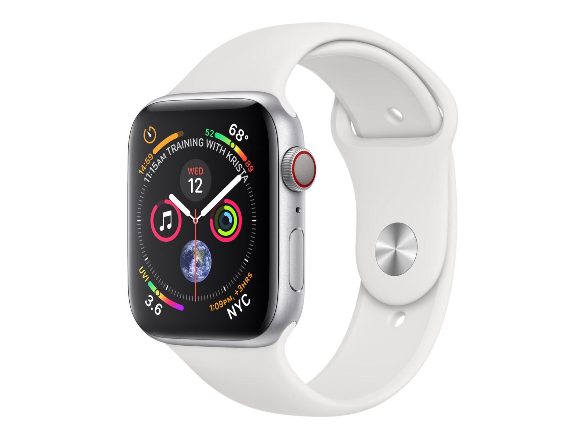 Apple Watch Series 4 (GPS + Cellular) - silver aluminum - smart watch with