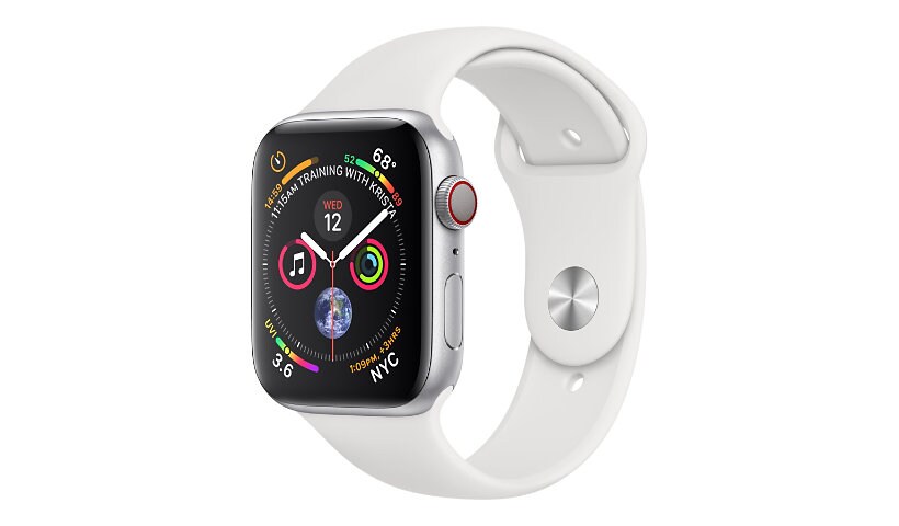 Apple Watch Series 4 (GPS + Cellular) - silver aluminum - smart watch with