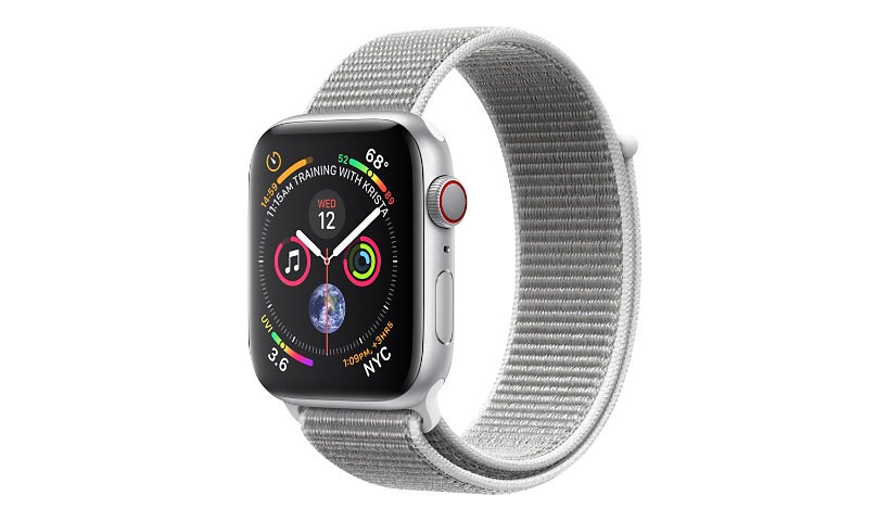 Apple Watch Series 4 (GPS + Cellular) - silver aluminum - smart watch with