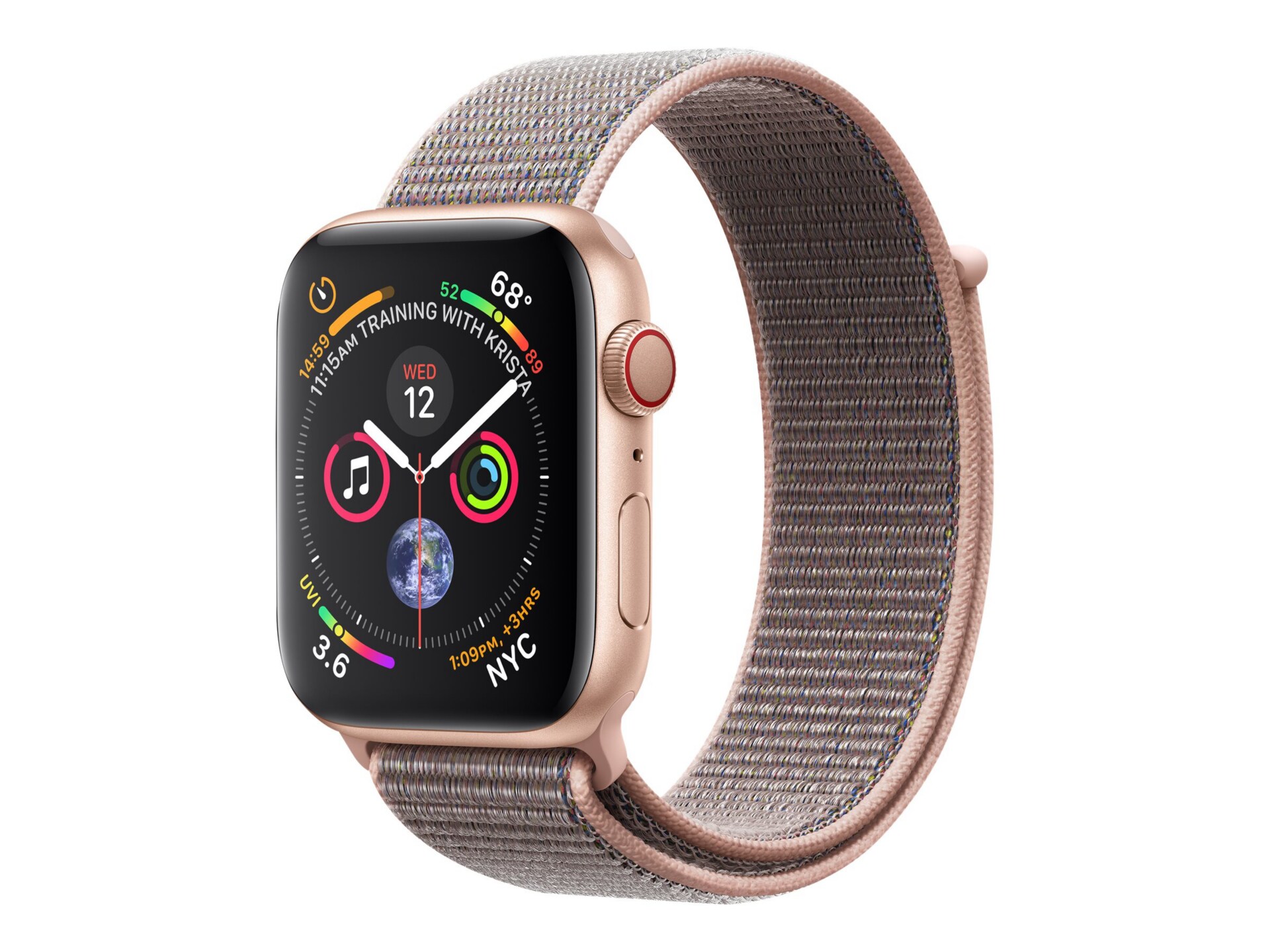 Apple Watch Series 4 (GPS + Cellular) - gold aluminum - smart watch with sp