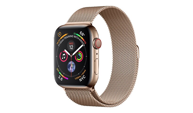Apple Watch Series 4 (GPS + Cellular) - gold stainless steel - smart watch