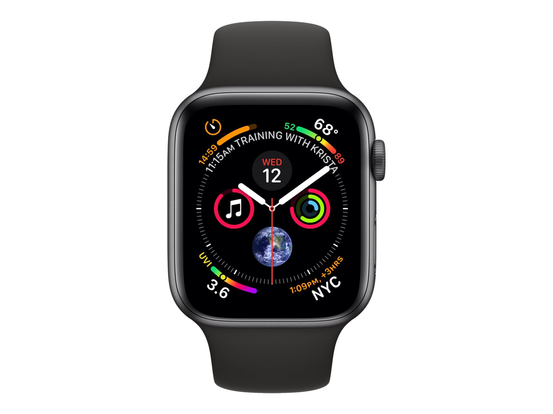 Apple Watch Series 4 (GPS) - space gray aluminum - smart watch with sport b