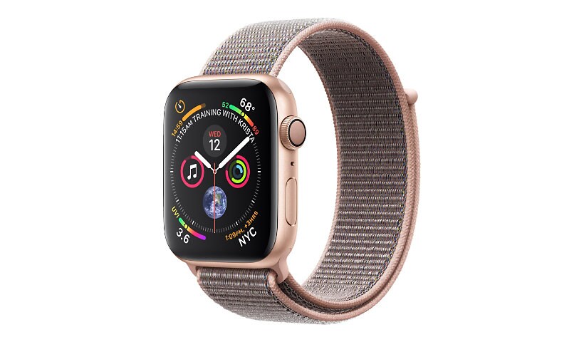 Apple Watch Series 4 (GPS) - gold aluminum - smart watch with sport loop -