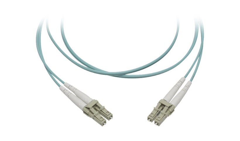 Molex LC Duplex, 1.6mm zip cord, Aqua, OM4, 1.0m Length